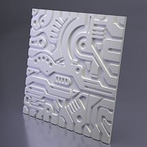 Фото: М-0050 3D  Ex-machina B Дизайнерская панель из гипса- Ампир Декор
