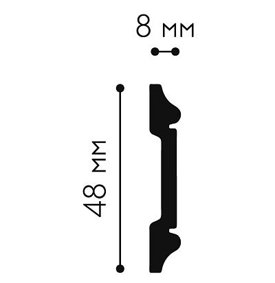 MP144 молдинг (48х8х2000 мм) Mallers - 1