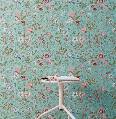 обои с птицами и цветами 375002  - 1