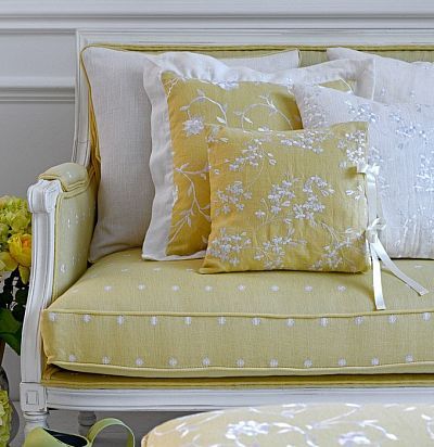 Английская ткань с цветами Dalmine Lemon Voyage Decoration - 2