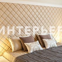 Фото: Стеганые обои коричневые дизайн Амулет 10-011-028-00- Ампир Декор