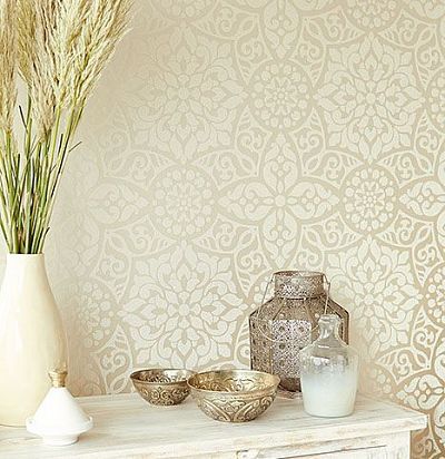 Светлые обои с бисером 341700  - 1