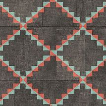 Фото: обои современные  дизайнерские имитируюшие ткань с геометрическим узором 49531- Ампир Декор