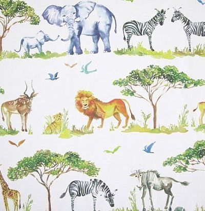 детские ткани Let's Go On Safari White Voyage Decoration