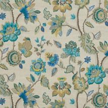 Фото: Английский лен BF10589/3 Dryden Teal/Gilt- Ампир Декор