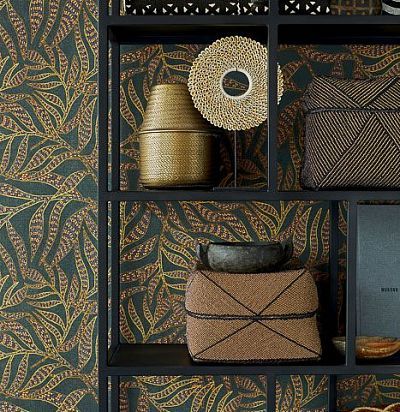 Обои с узорчатыми листьями 391553  - 2