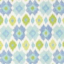 Фото: Ткань Thibaut Biscayne F95728 Bimini ikat Blue and Green- Ампир Декор