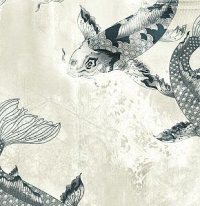Панно в традиционных японских мотивах ЗОЛОТЫЕ РЫБКИ DG2PON1021 Khroma
