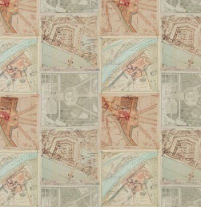 Ткань из Англии BP10657/1 Palace Maps Linen Original GP&JBaker