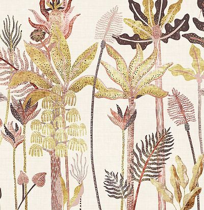 Панно крупные пальмы коричневого цвета DGHAV2032 Khroma