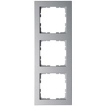 Фото: Рамка G-Classic  3-постовая, цвет Алюминий- Ампир Декор