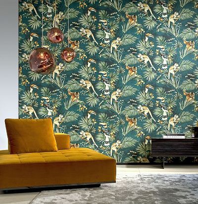 Обои с обезьянками в джунглях 72040 ARTE - 1