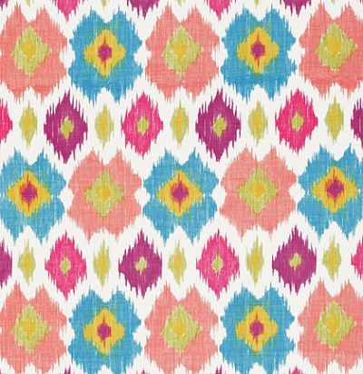 Ткань Thibaut Biscayne F95730 Bimini ikat Pink and Turquoise 