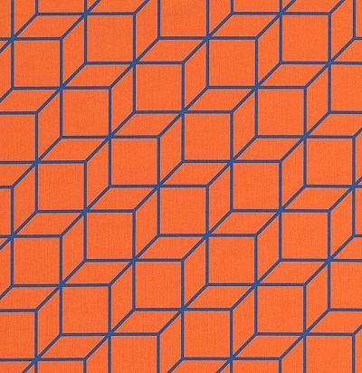 яркая негорючая ткань с геометрическим принтом Scalia CS 35  - 1