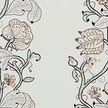 Фото: Ткань современная украшена вышитыми цветами 44176-997- Ампир Декор