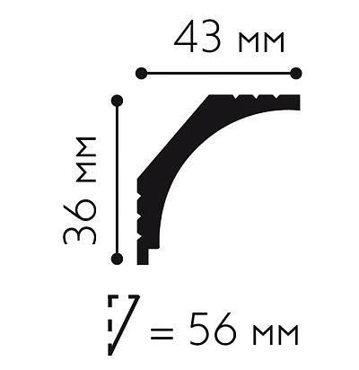 Mallers light MC109 карниз (36х44х2000 мм) Mallers - 1