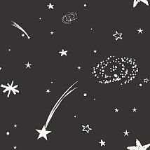 Фото: Обои черные со звездами KJ 53500- Ампир Декор