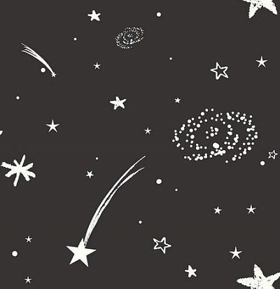 Обои черные со звездами KJ 53500 