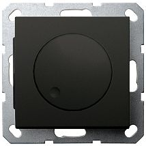 Фото: LED Диммер с накладкой 30-400W 1gang 2way, цвет черный матовый- Ампир Декор