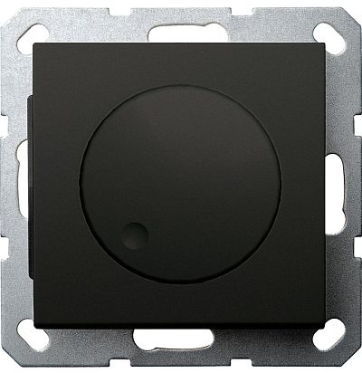 LED Диммер с накладкой 30-400W 1gang 2way, цвет черный матовый Jasmart