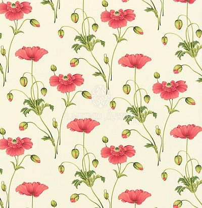 Английские ткани цветы маки DPFPPP-201 Sanderson