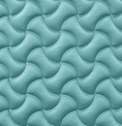 Стеганые обои  ярко-бирюзовые дизайн Пазл 10-009-114-20 