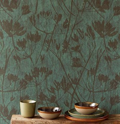 обои темно-изумрудные 379054  - 2