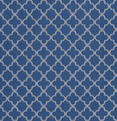 Ткань Thibaut Biscayne W74350 Charm Ivory on Royal Blue 