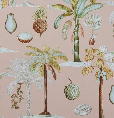 Ткань современная тропические фрукты и пальмы 44180-474 Zimmer+Rohde
