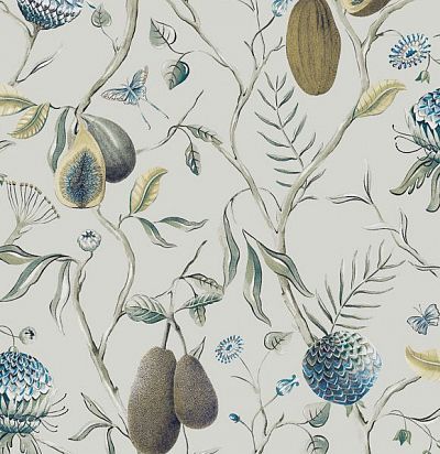 Папайя на ветках, сочетание классической и цифровой технике нанесения. Khroma