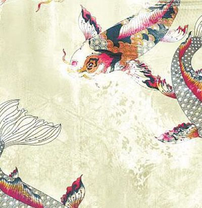 Панно в традиционных японских мотивах ЗОЛОТЫЕ РЫБКИ DG2PON1011 Khroma