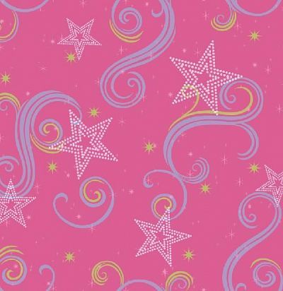 Обои розовые со звездами DK6110 