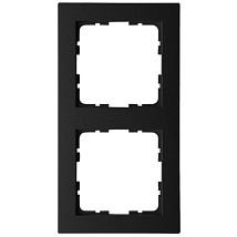 Фото: Рамка G-Classic  2-постовая, цвет черный матовый (soft touch)- Ампир Декор