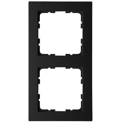 Рамка G-Classic  2-постовая, цвет черный матовый (soft touch) Jasmart