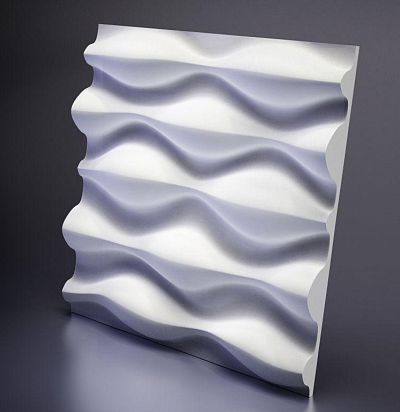 M-0016 3D  Drop Дизайнерская панель из гипса 