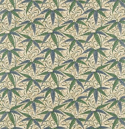ткань с растительным орнаментом 222526 Bamboo Thyme Morris&Co