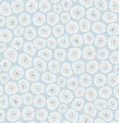 голубые обои с цветами 213712 Sanderson