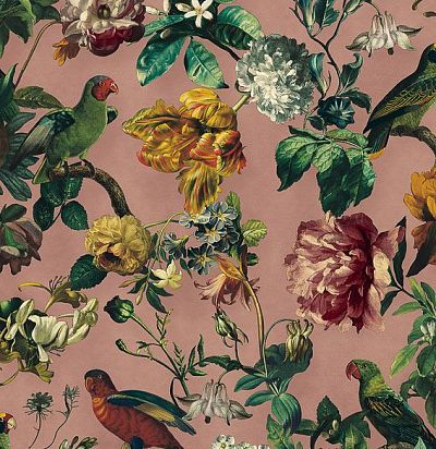 Классический рисунок с цветами и птицами 307304 