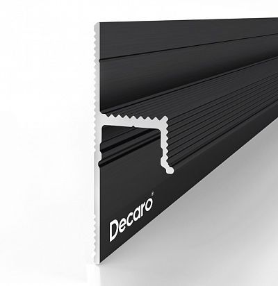 Универсальный теневой профиль D002A анодированный чёрный Decaro