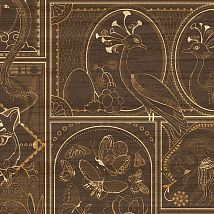 Фото: Обои из натуральных материалов с рисунком золотого тигра MO4042- Ампир Декор