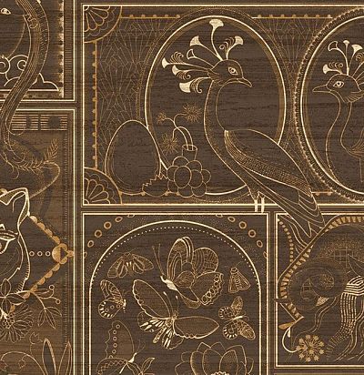 Обои из натуральных материалов с рисунком золотого тигра MO4042 ARTE