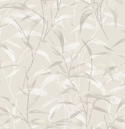 Обои современные неяркие крупные цветы, трава ZEN202 Khroma Zoom