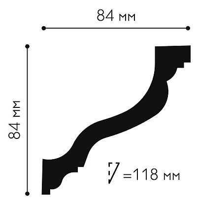 MC127 карниз (84х84х2000 мм) Mallers - 1