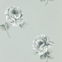 Фото: обои мятного цвета с розами 216278- Ампир Декор