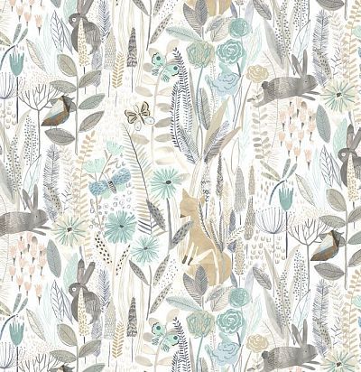 Обои для детской комнаты с лесными зверями 112634 Harlequin