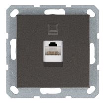 Фото: Интернет-розетка RJ45 с накладкой, цвет Мокко- Ампир Декор
