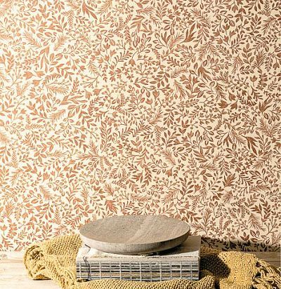 Мелкораппортный растительный дизайн с листьями Khroma Zoom - 1