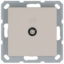 Фото: Розетка TV Φ9.5mm проходная с накладкой, цвет Тауп- Ампир Декор