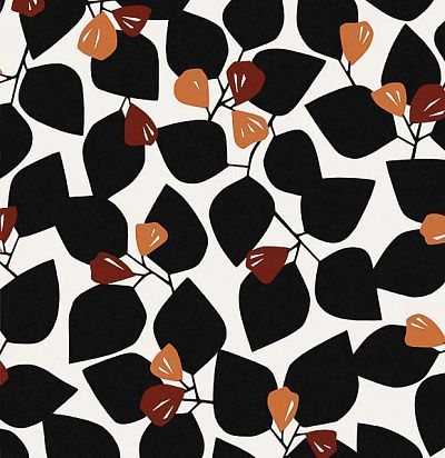 Обои с графичными листьями KOS305 Khroma Zoom