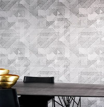 обои белые с серым глянцем 54080 ARTE - 1